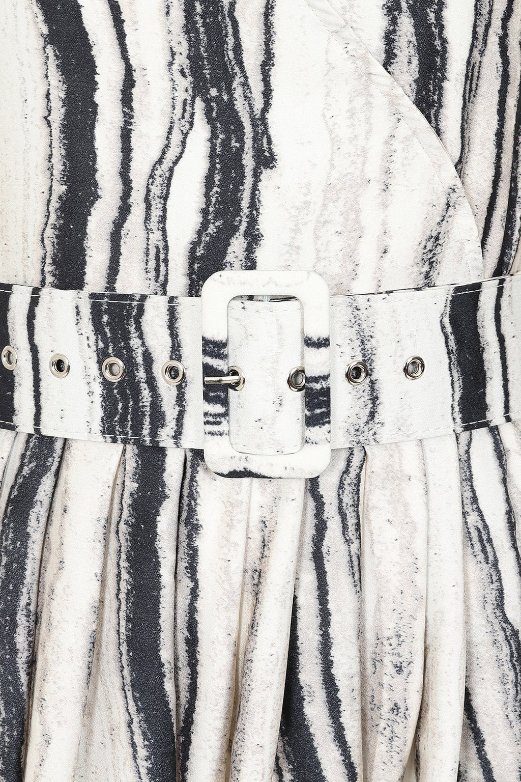 Halima Black and White Stripes Dress