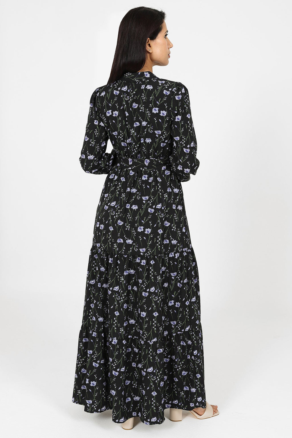 Iqra Navy Floral Dress