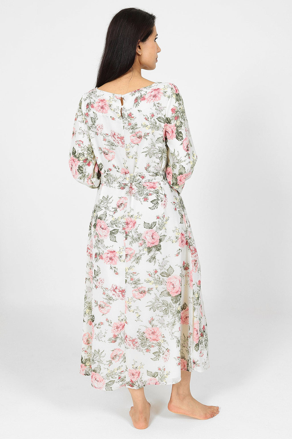 Humayra Cream Floral Dress