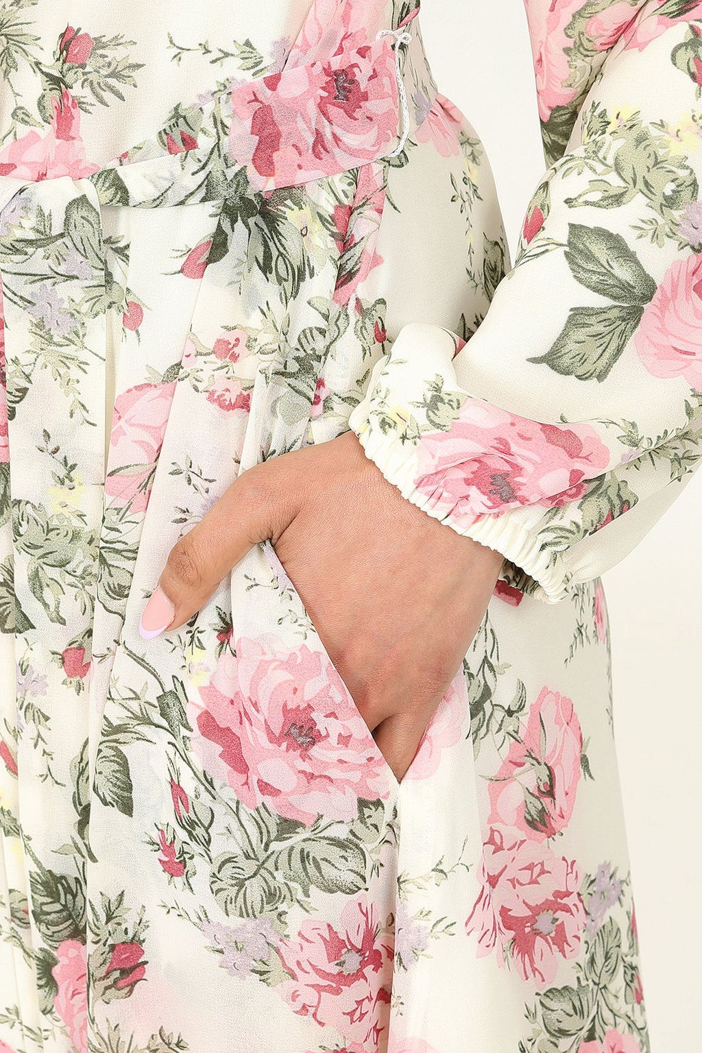 Humayra Cream Floral Dress