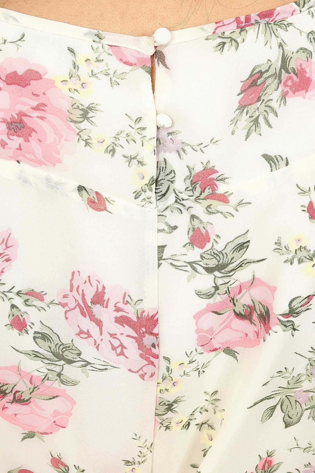 Humayra Cream Floral Dress