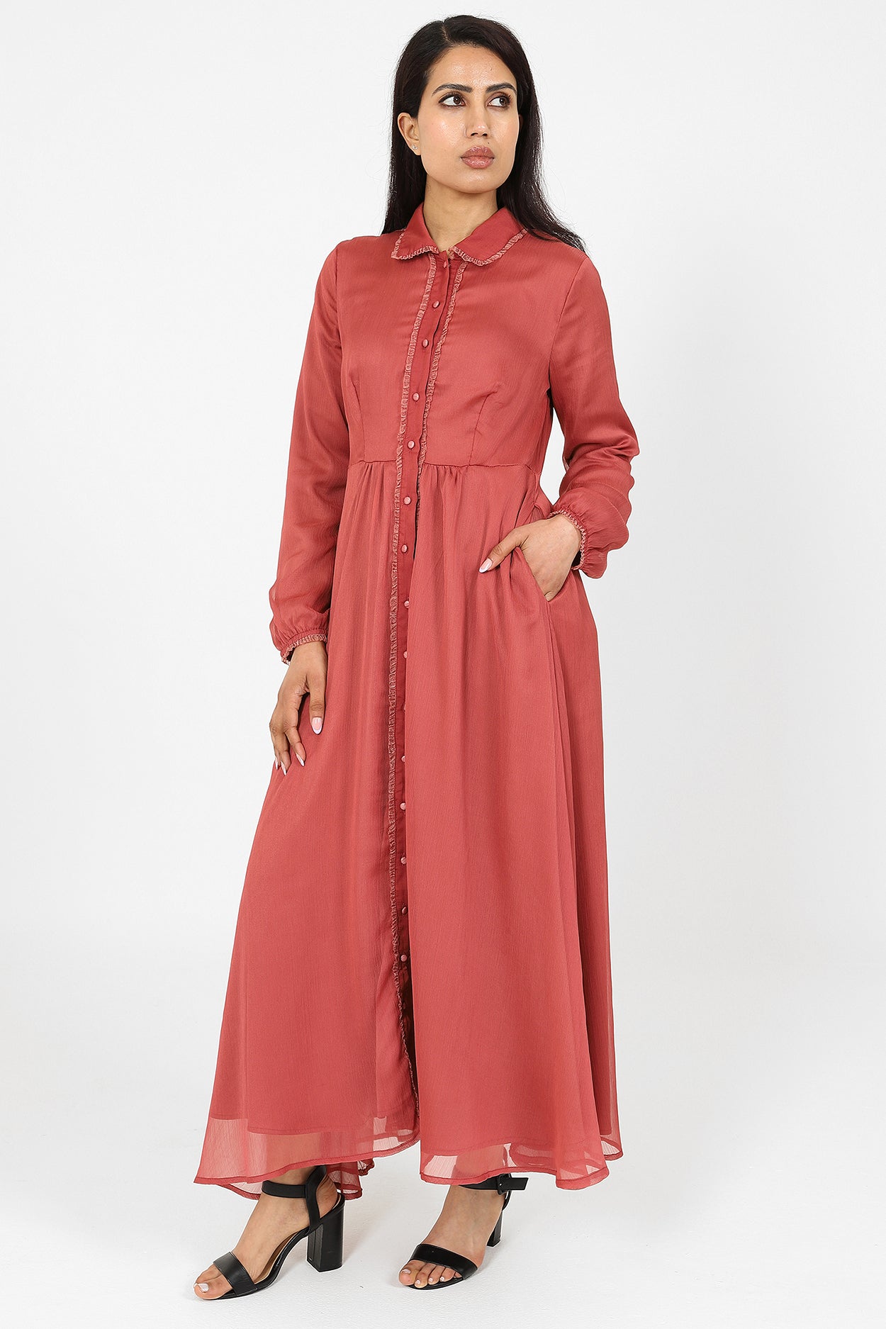 Maidah Crimson Red Dress