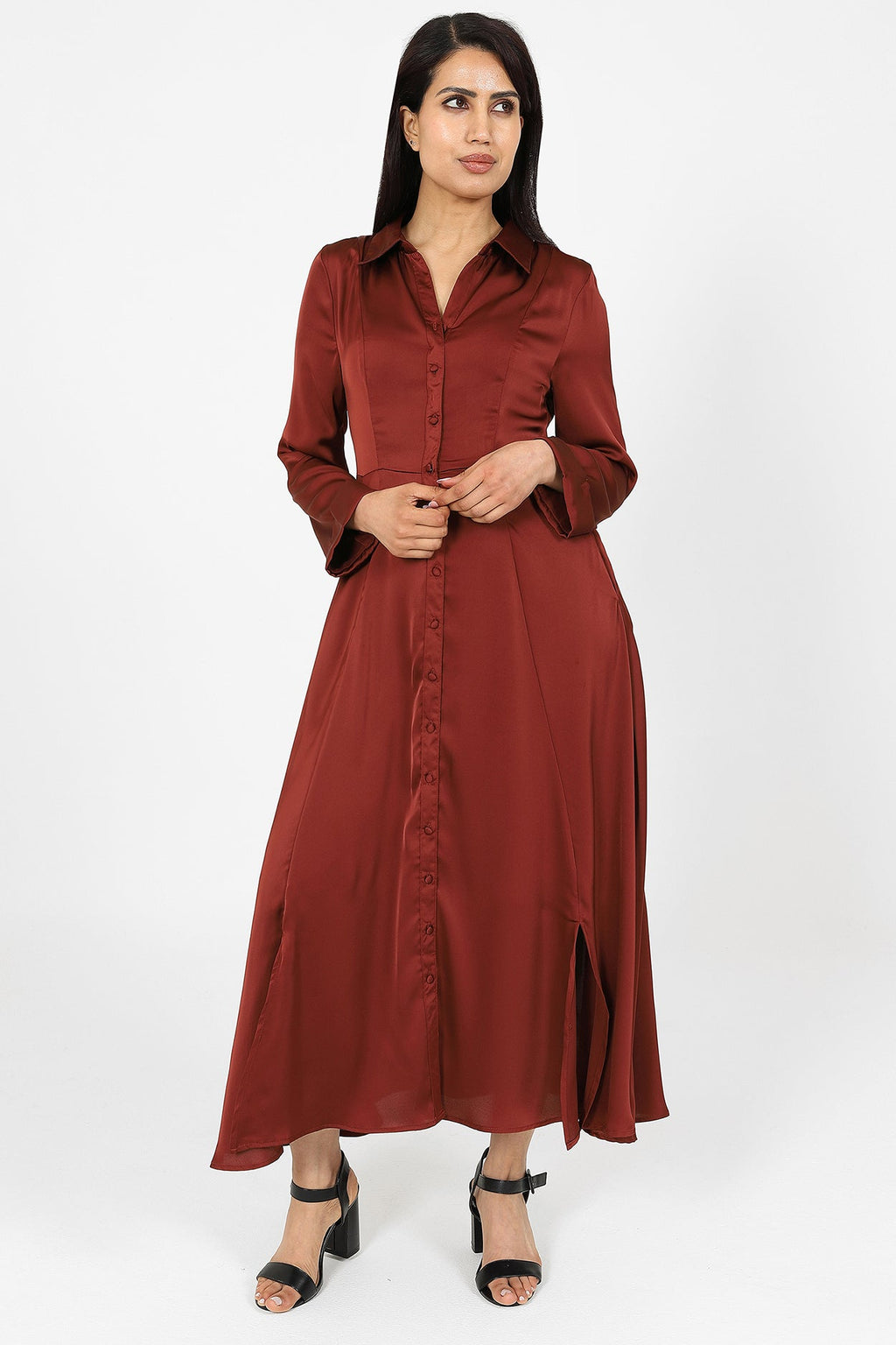 Maryam Burgundy Dress