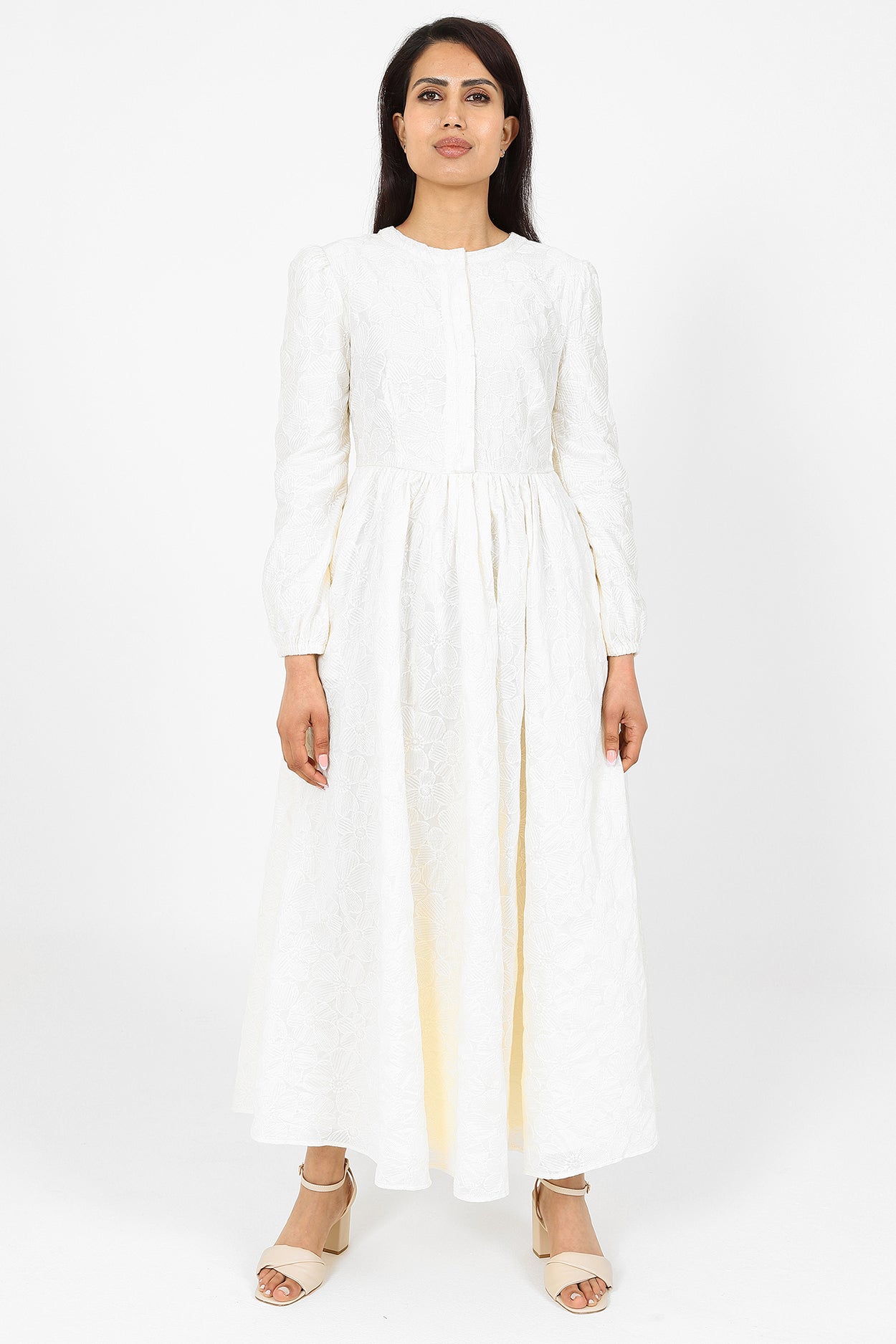 Zahra Cream Dress
