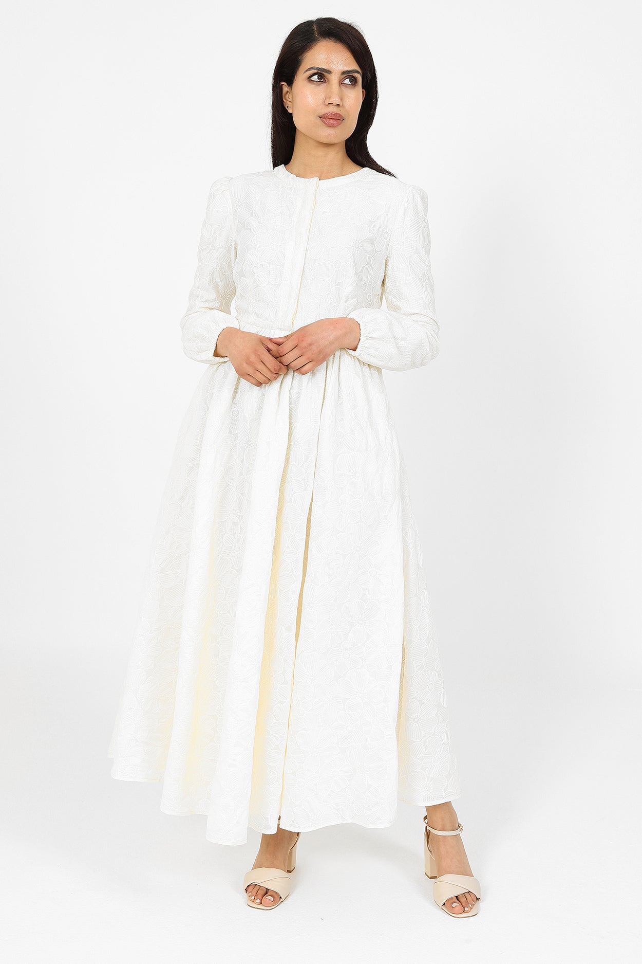 Zahra Cream Dress